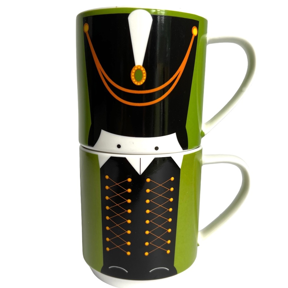 Maxwell & Williams You're A Doll Nutcracker Stacking coffee Tea Mugs Set of 2